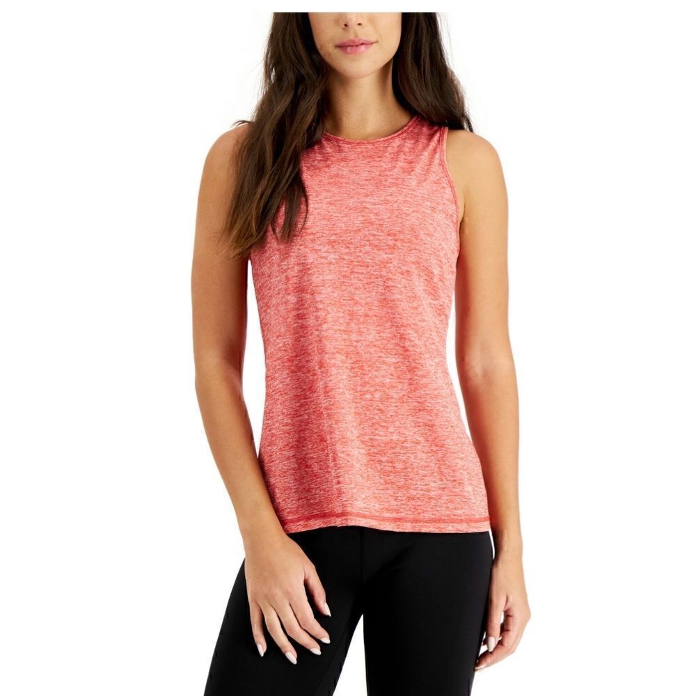 ID Ideology WomenEssentials Heathered
Keyhole Back Tank Top shirt licorice red M